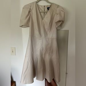 Faux leather cream DKNY dress size 4